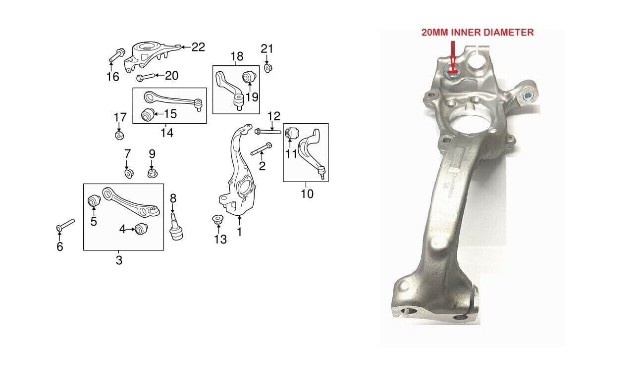 FOR AUDI A5 8T3 COUPE FRONT STEERING KNUCKLE HUB CARRIER R/H 2011-2015