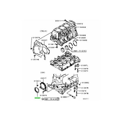 FOR MITSUBISHI DELICA TRITON 4M40 TURBO TRITON 4M41 2.8L 3.2L REAR MAIN SEAL