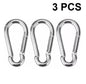 STAINLESS STEEL SNAP HOOK CARABINER D-RING FOR CAMPING CLIMBING BOAT SAIL 5 6 MM