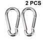 STAINLESS STEEL SNAP HOOK CARABINER D-RING FOR CAMPING CLIMBING BOAT SAIL 5 6 MM