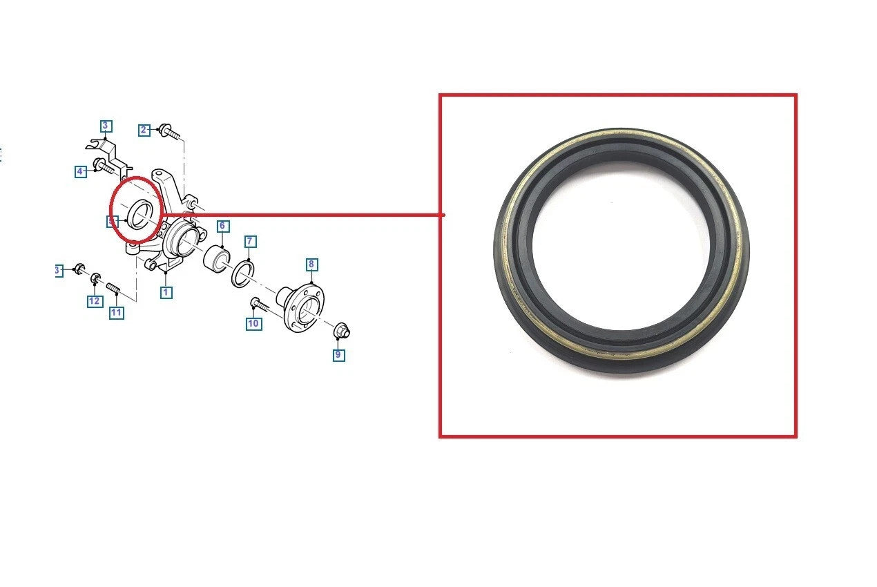 FRONT HUB KNUCKLE UPRIGHT OIL SEAL FOR FORD RANGER ER EQ ET ES 2.5TD 1998+