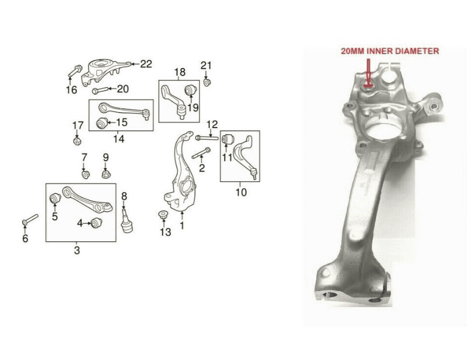 FOR AUDI A4 ALL ROAD B8 8KH ESTATE FRONT STEERING KNUCKLE  R/H 2011-2015