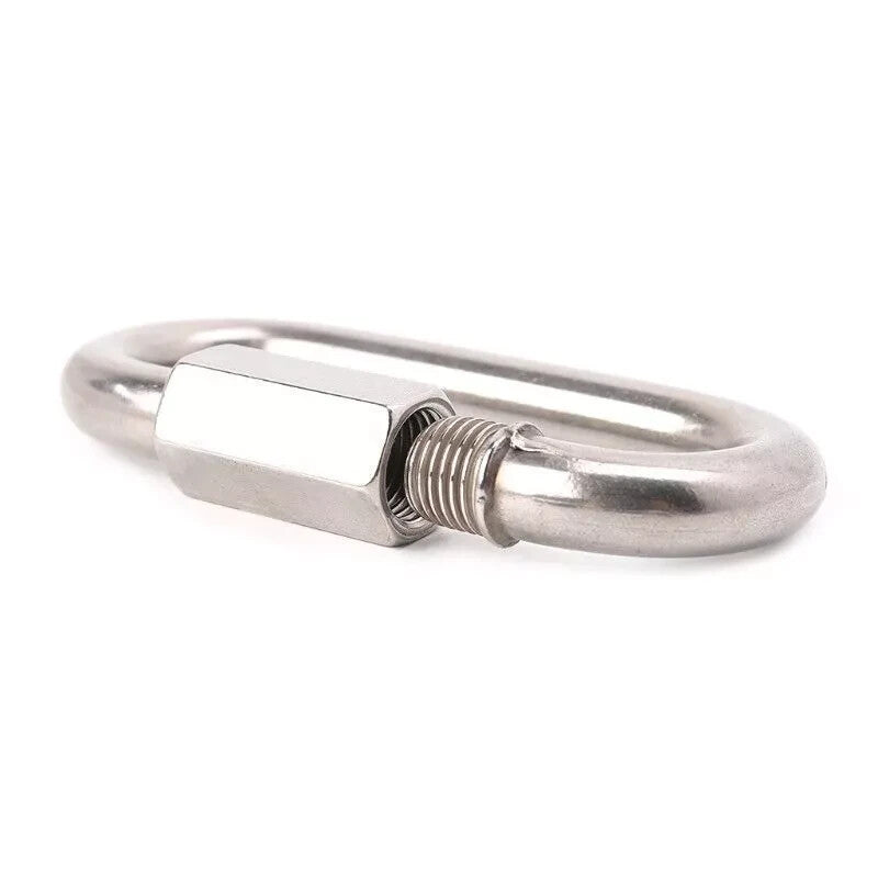 QUICK LINK ( SCREW LOCK ) CHAIN REPAIR STAINLESS STEEL CARABINERS 4 5 6 8 MM