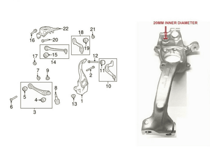 FOR AUDI A4 B8 8K SALOON FRONT STEERING KNUCKLE HUB CARRIER  R/H 2007-2015