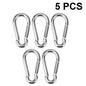 STAINLESS STEEL SNAP HOOK CARABINER D-RING FOR CAMPING CLIMBING BOAT SAIL 5 6 MM