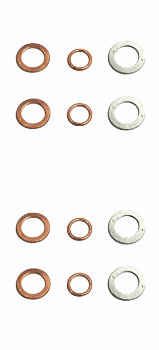 4X ENGINE FUEL INJECTOR WASHER SET FOR Mazda B UN Ute B2500 BRAVO 2.5TD WL 1998+