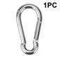 STAINLESS STEEL SNAP HOOK CARABINER D-RING FOR CAMPING CLIMBING BOAT SAIL 5 MM