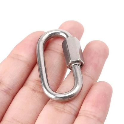 QUICK LINK ( SCREW LOCK ) CHAIN REPAIR STAINLESS STEEL CARABINERS 4 5 6 8 MM